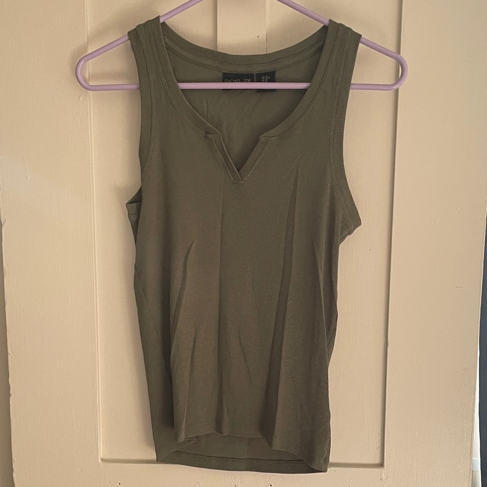 Rachel Zoe Khaki Green Sleeveless Top